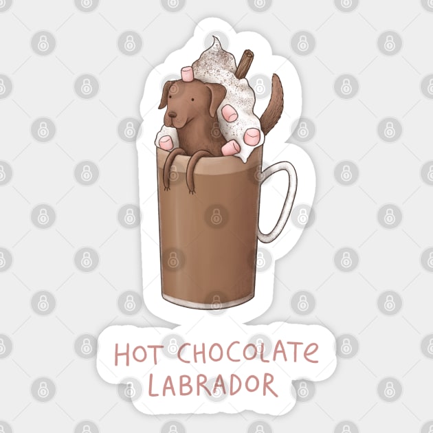 Hot Chocolate Labrador Sticker by Sophie Corrigan